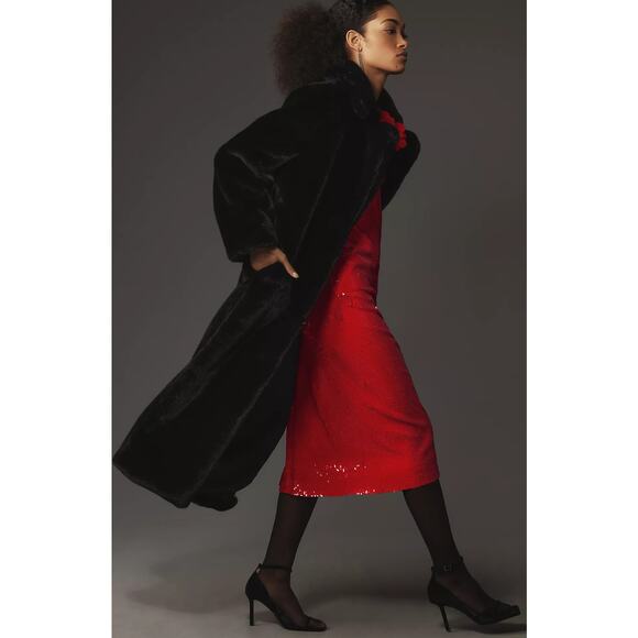 NWT Le Superbe Red Sequin Midi Dress - Size 8 - Picture 4 of 5